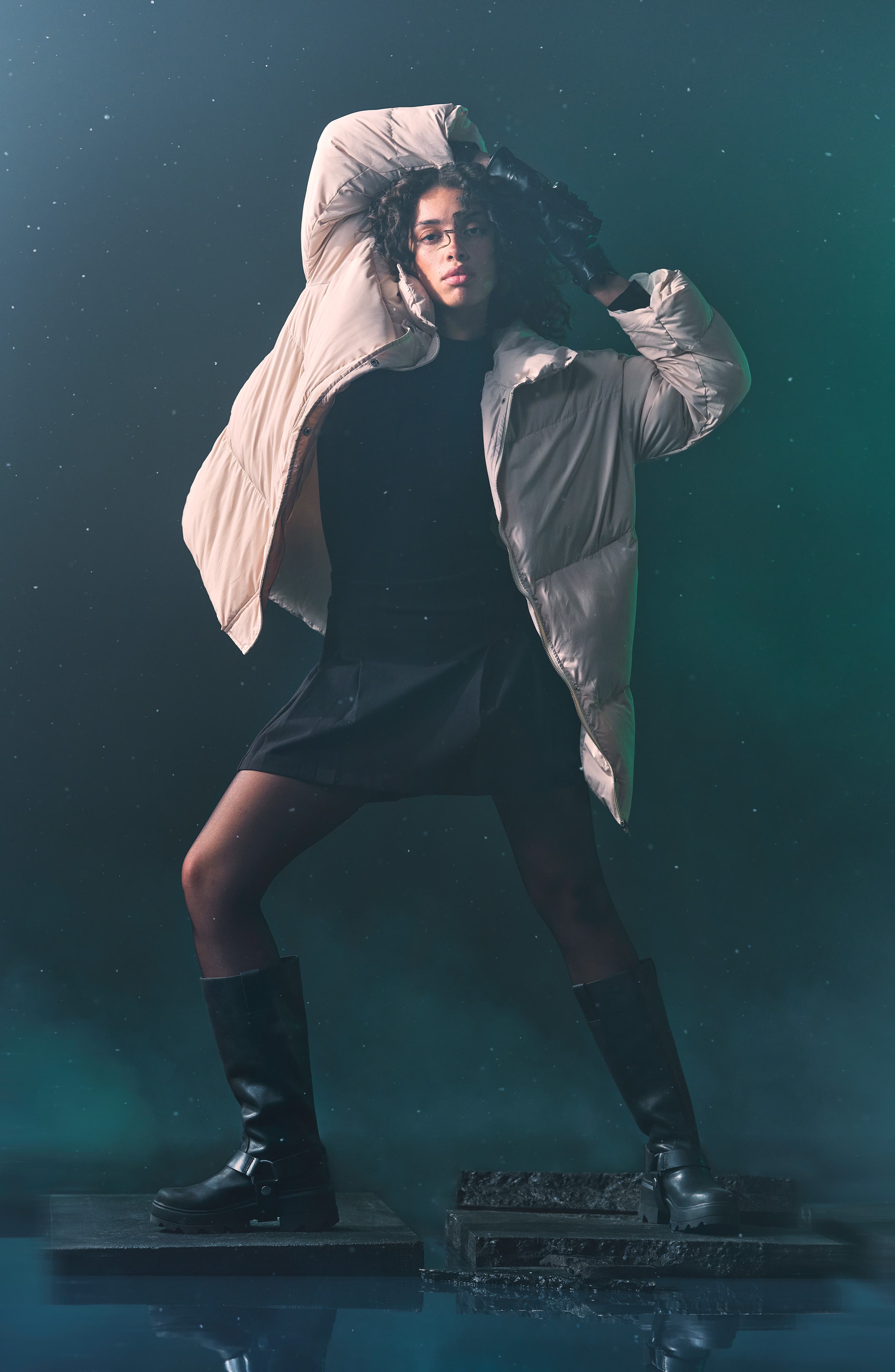 SOREL Joan FRWD Waterproof Harness Boot, Alternate, color, Black/ Black