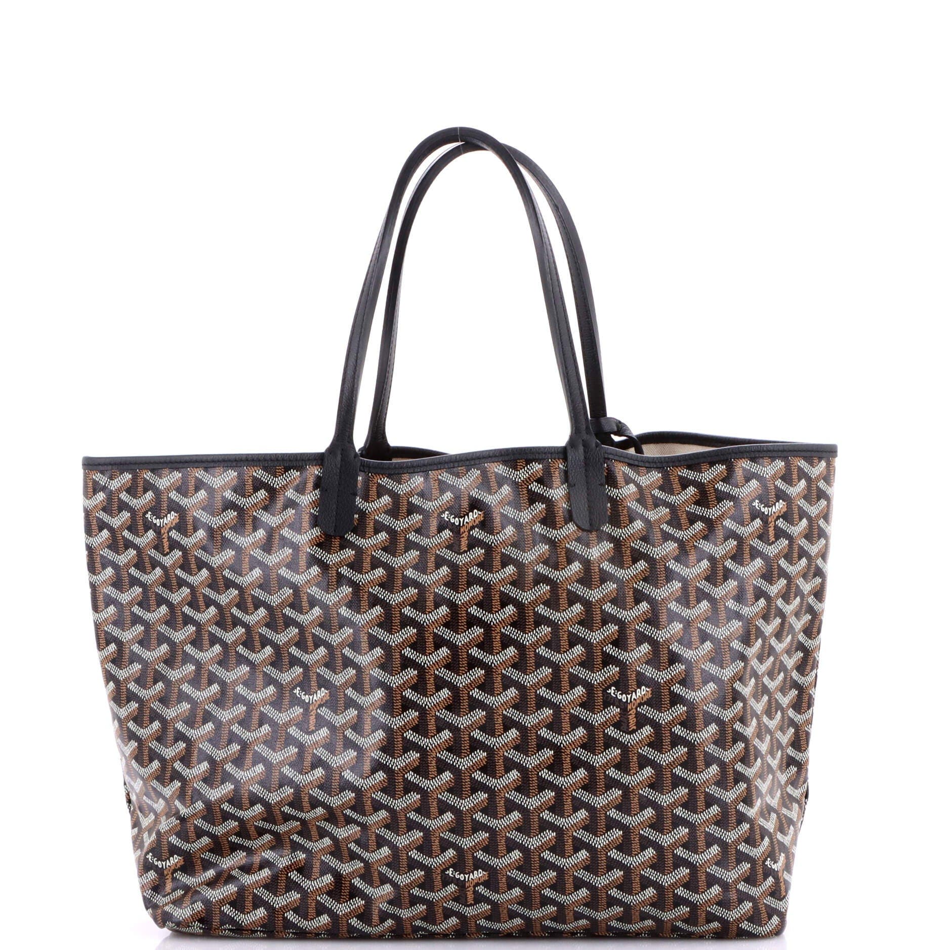 Pre-Owned Goyard Saint Louis Tote Coated Canvas PM, Main, color, Black