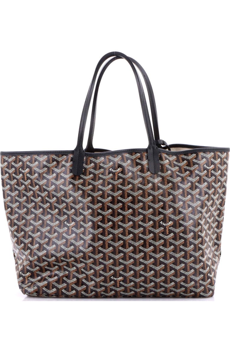 Pre-Owned Goyard Saint Louis Tote Coated Canvas PM, Main, color, Black
