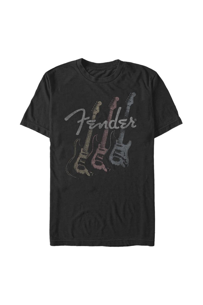 Men's Fender Triple Fret Logo Graphic Tee, Main, color, Black