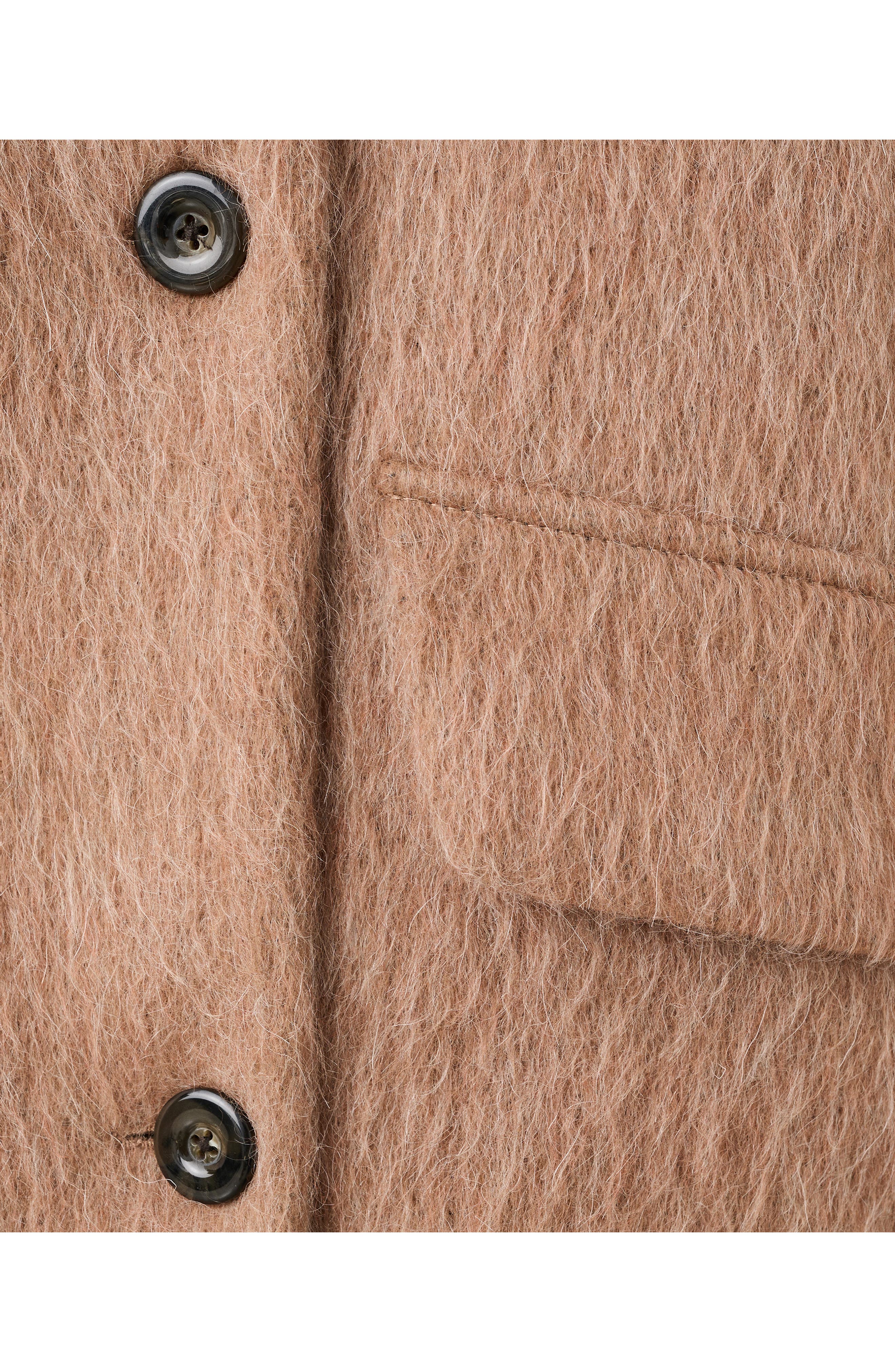 Brushed Funnel Neck Coat - image 2
