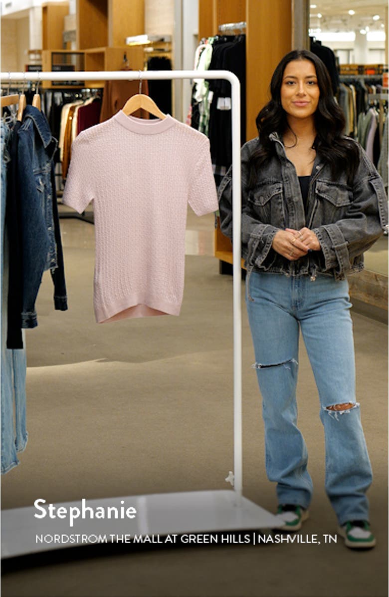 Marciano Short Sleeve Baby Cable Sweater, sales video thumbnail