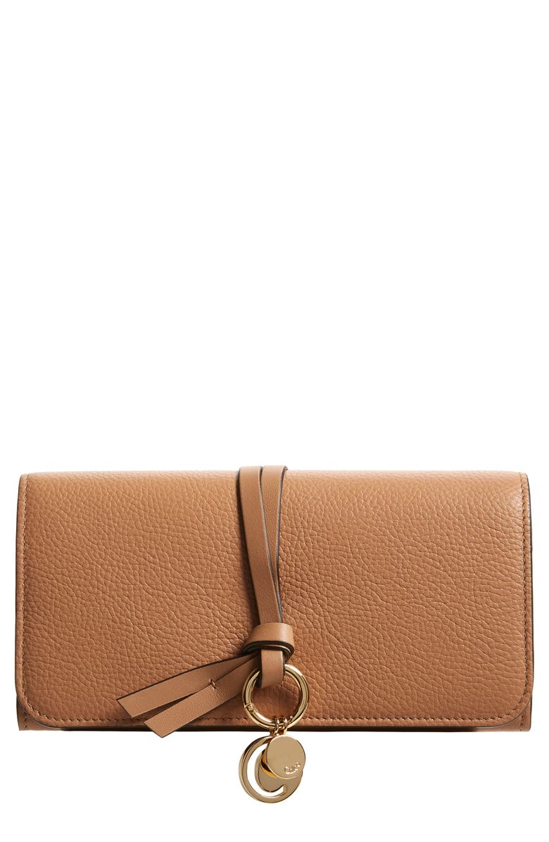 Chloé Alphabet Leather Wallet, Main, color,