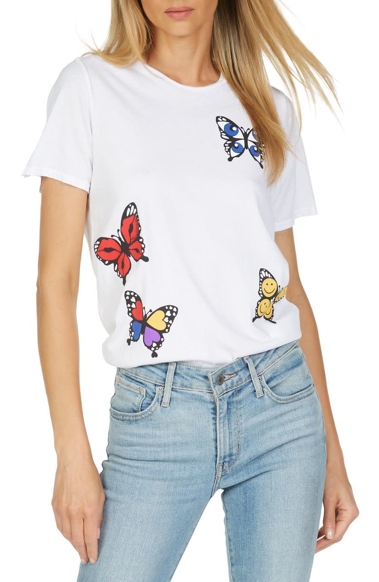 Lauren Moshi Croft Butterfly Top, Alternate, color, White