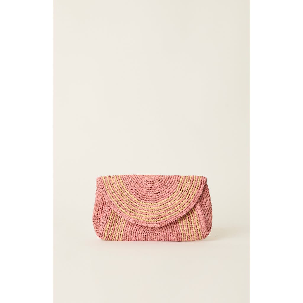 Btb Los Angeles Lily Clutch In Pink Natural