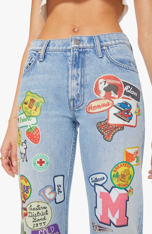 Mother The Bookie Sneak Scout It Out Jeans In Blue