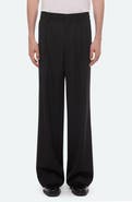 Helmut Lang Double Pleated Wide Leg Wool Trousers