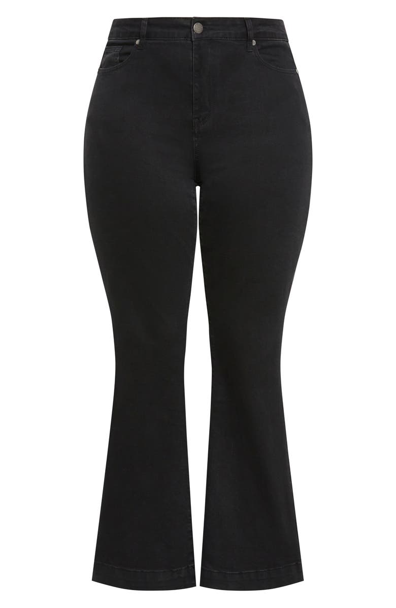 City Chic Asha Mia High Waist Bootcut Jeans, Alternate, color, Black