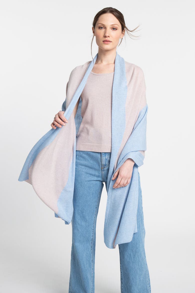 Colorblock Wrap, Alternate, color, Seal/Dune