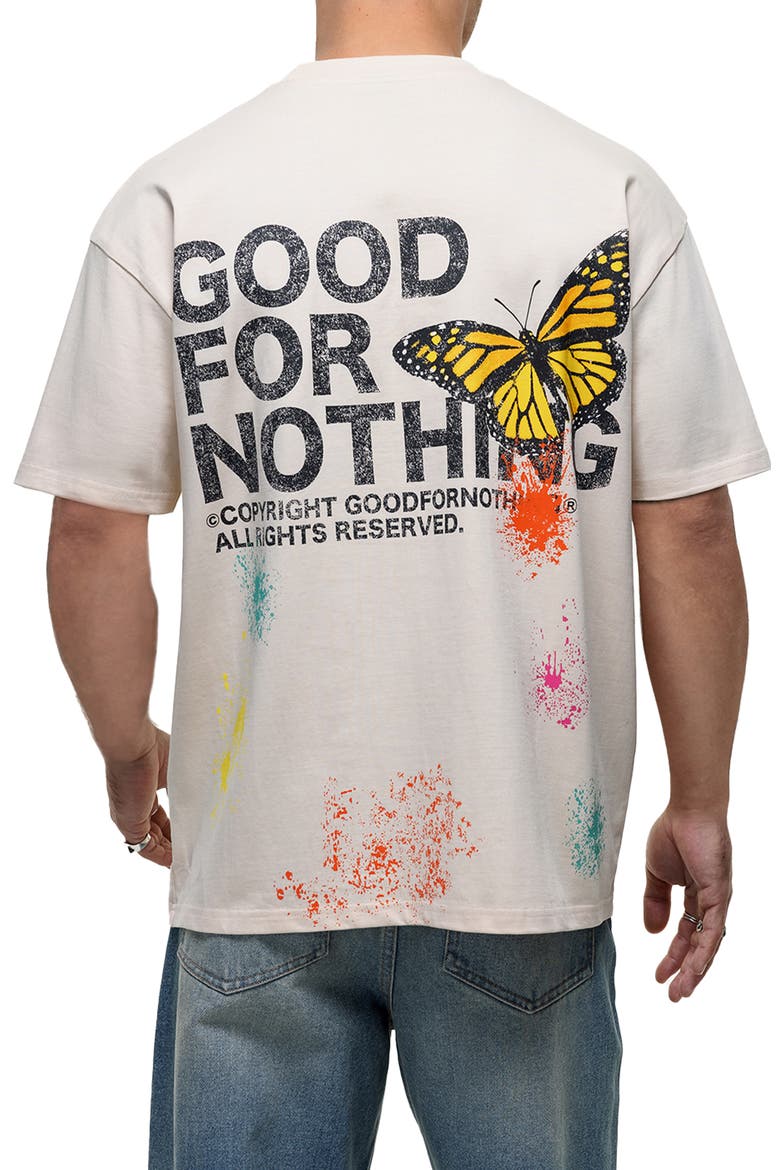 Pigment Paint Cream T-shirt, Alternate, color, Cream
