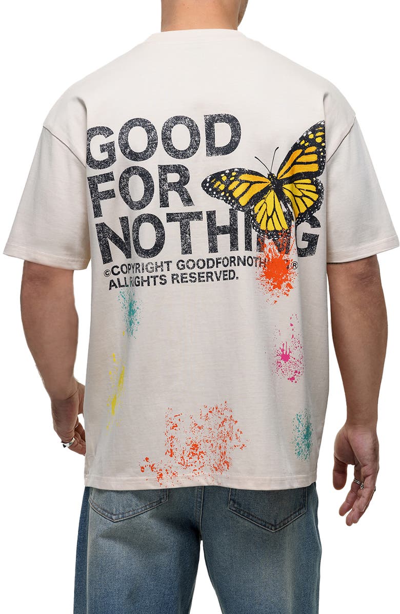Good For Nothing Pigment Paint Cream T-shirt, Alternate, color, Cream