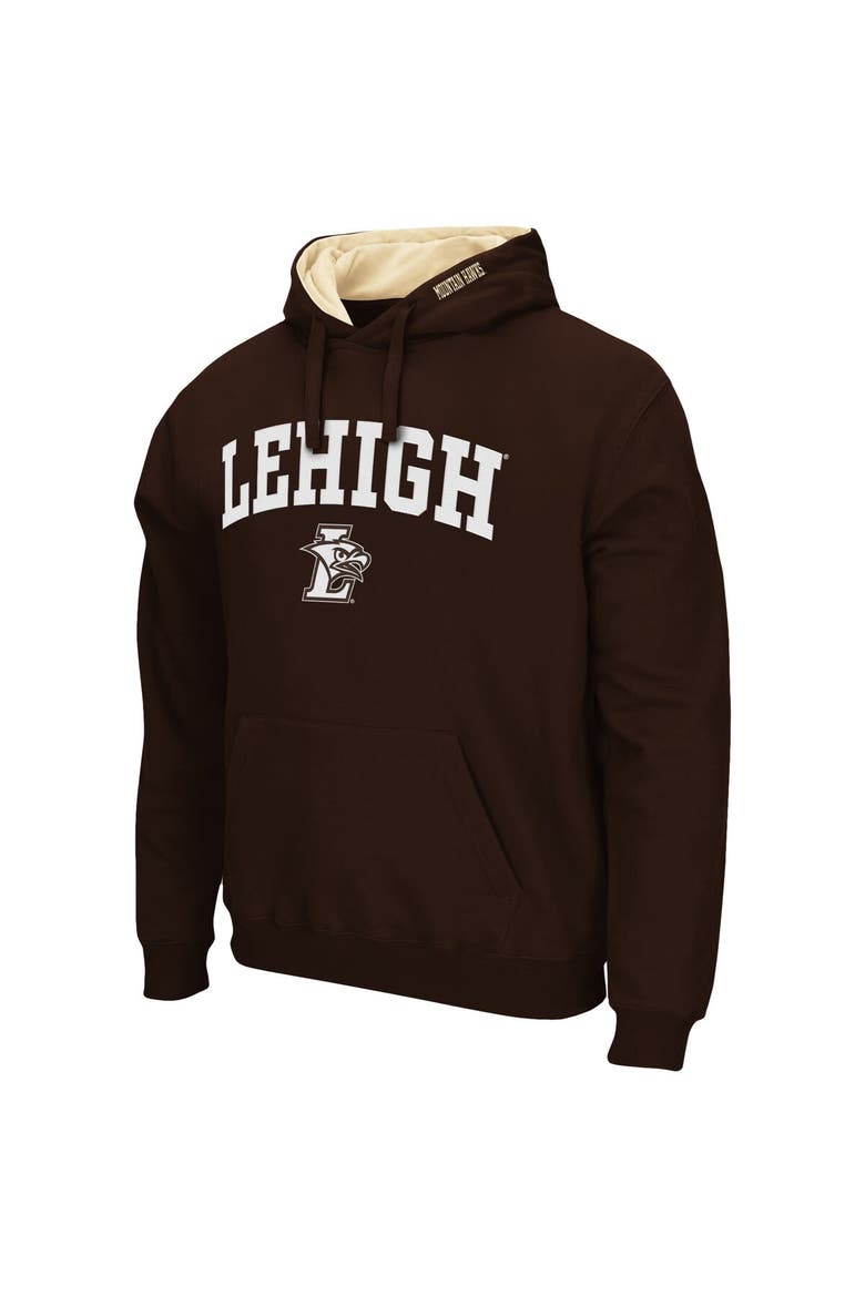 Men's Colosseum Brown Lehigh Mountain Hawks Isle Pullover Hoodie, Alternate, color, Brown