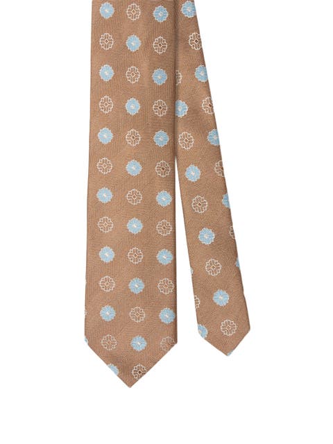 Robert Blue Flower Jacquard Best of Class Necktie