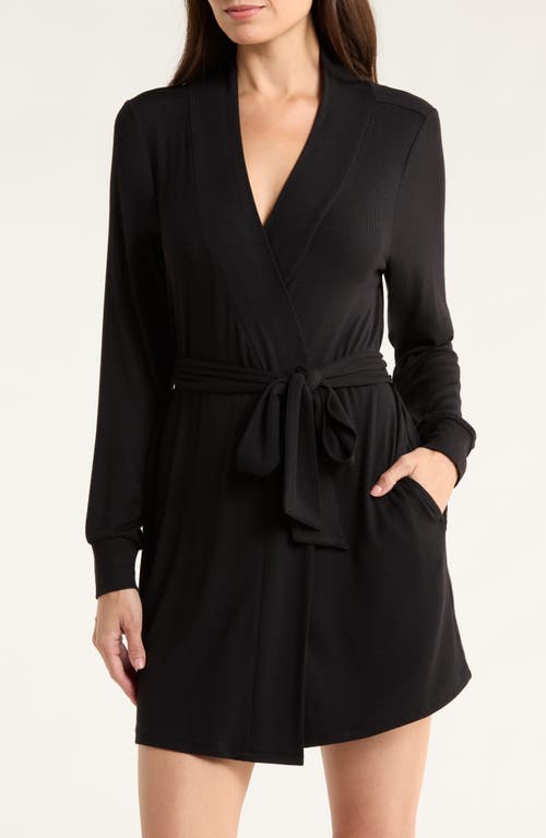 Open Edit Daydream Short Robe In Black