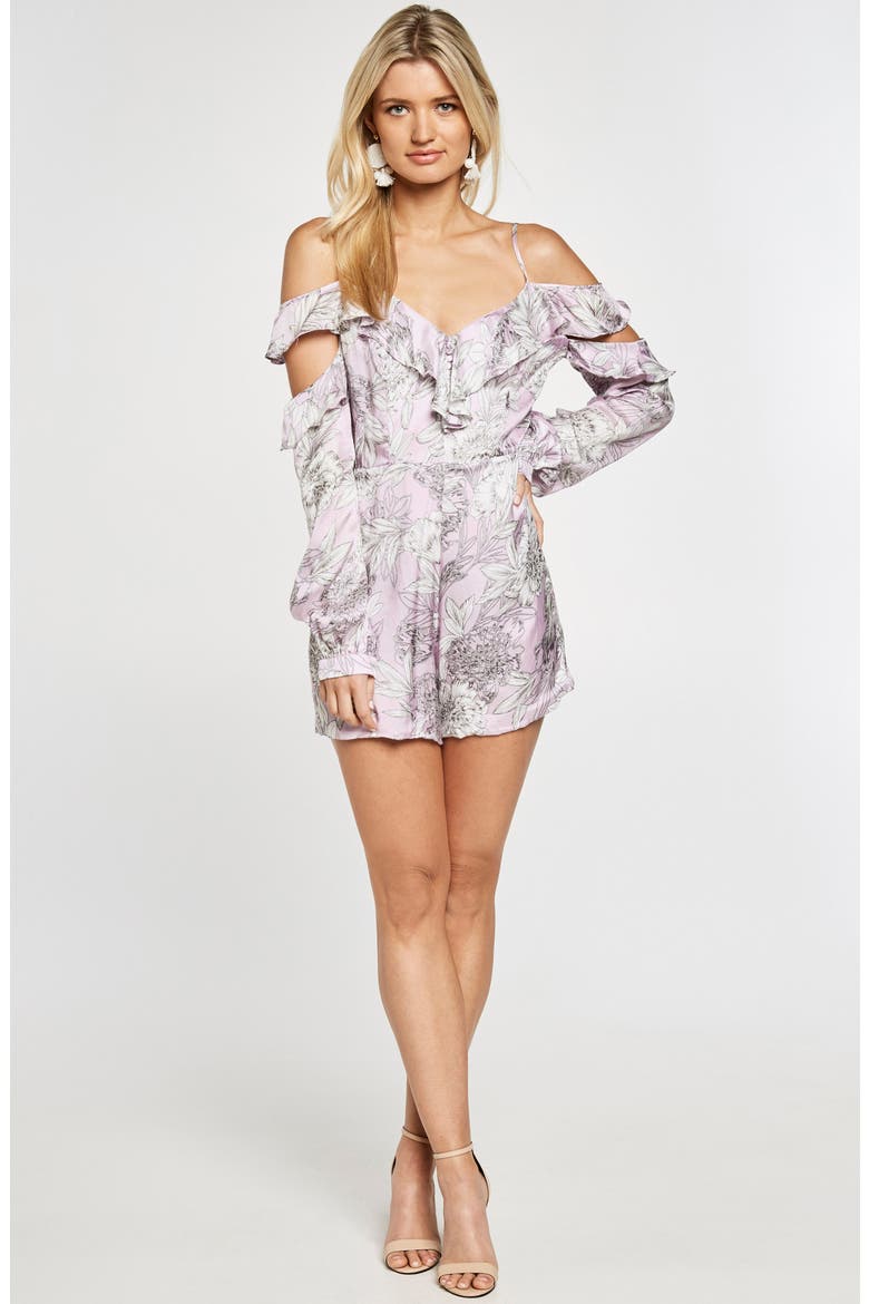 Edrie Frill Romper, Alternate, color, SPRING BLOOM