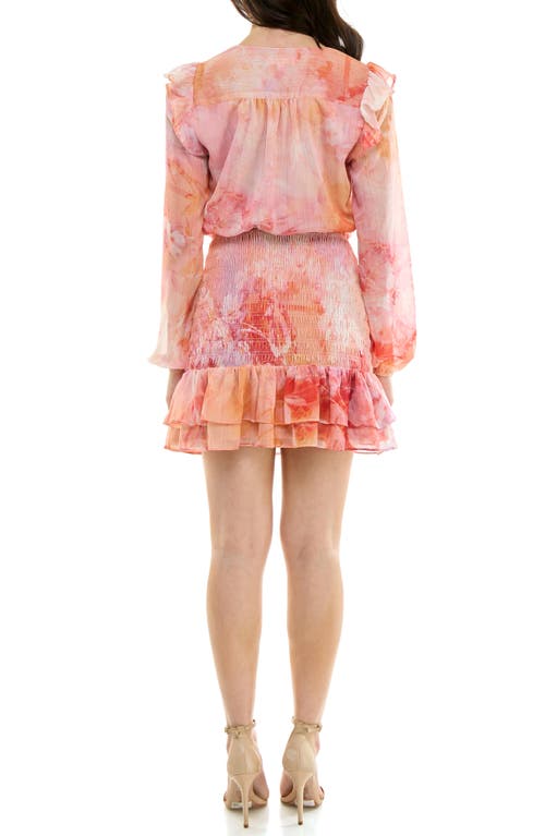 Socialite Long Sleeve Smocked Bodice Minidress