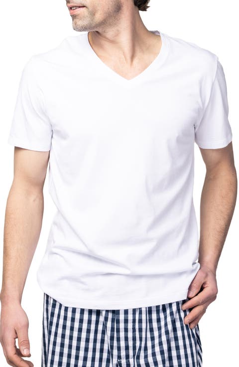 Pima Cotton V-Neck Sleep T-Shirt