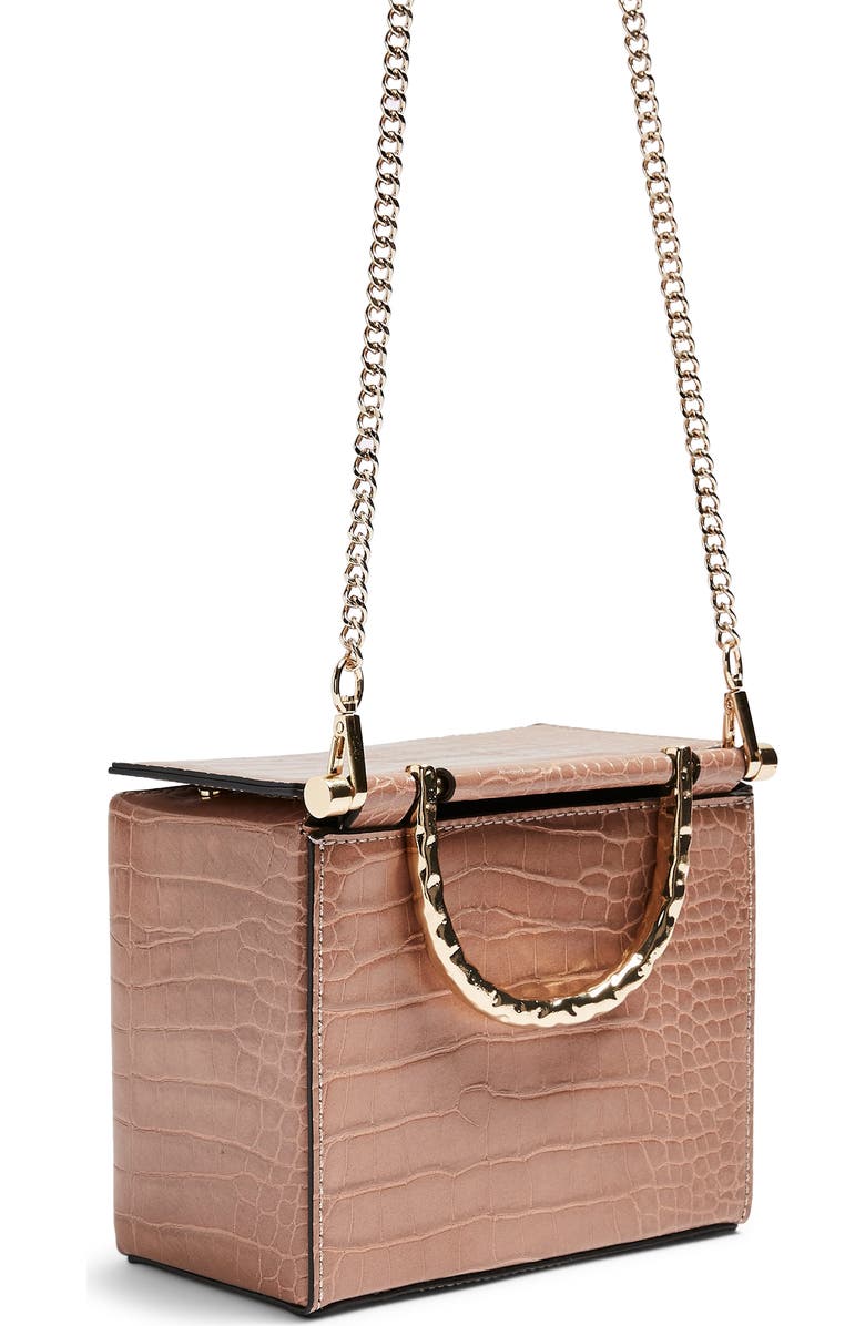 Topshop Meg Boxy Faux Leather Crossbody Bag, Alternate, color,