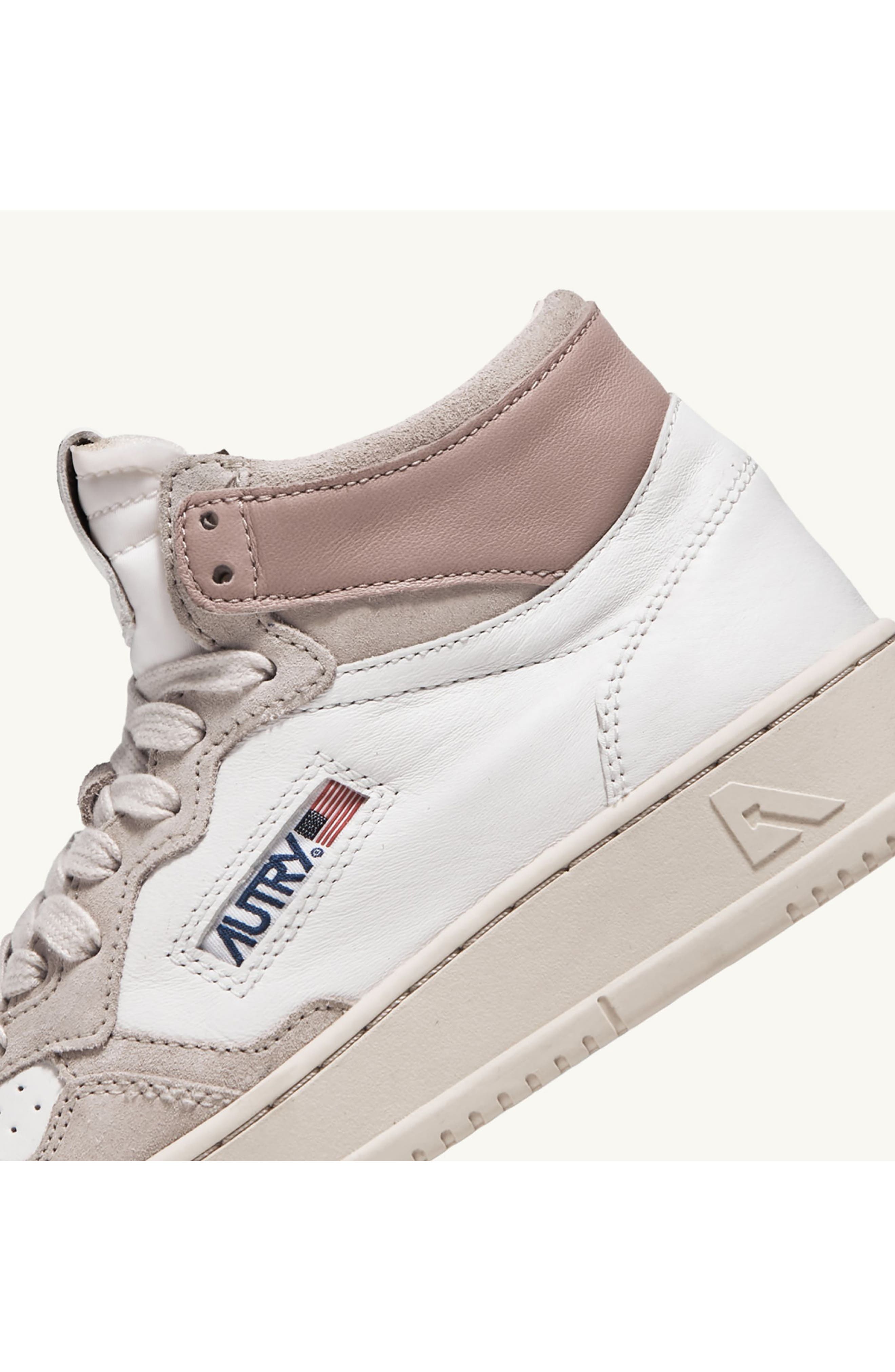 Medalist Mid High Top Sneaker, Alternate, color, POWDER/ GOAT SUEDE