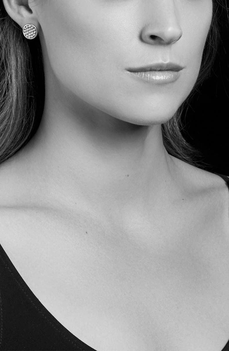 LAGOS Signature Caviar Button Omega Post Earrings, Alternate, color, 