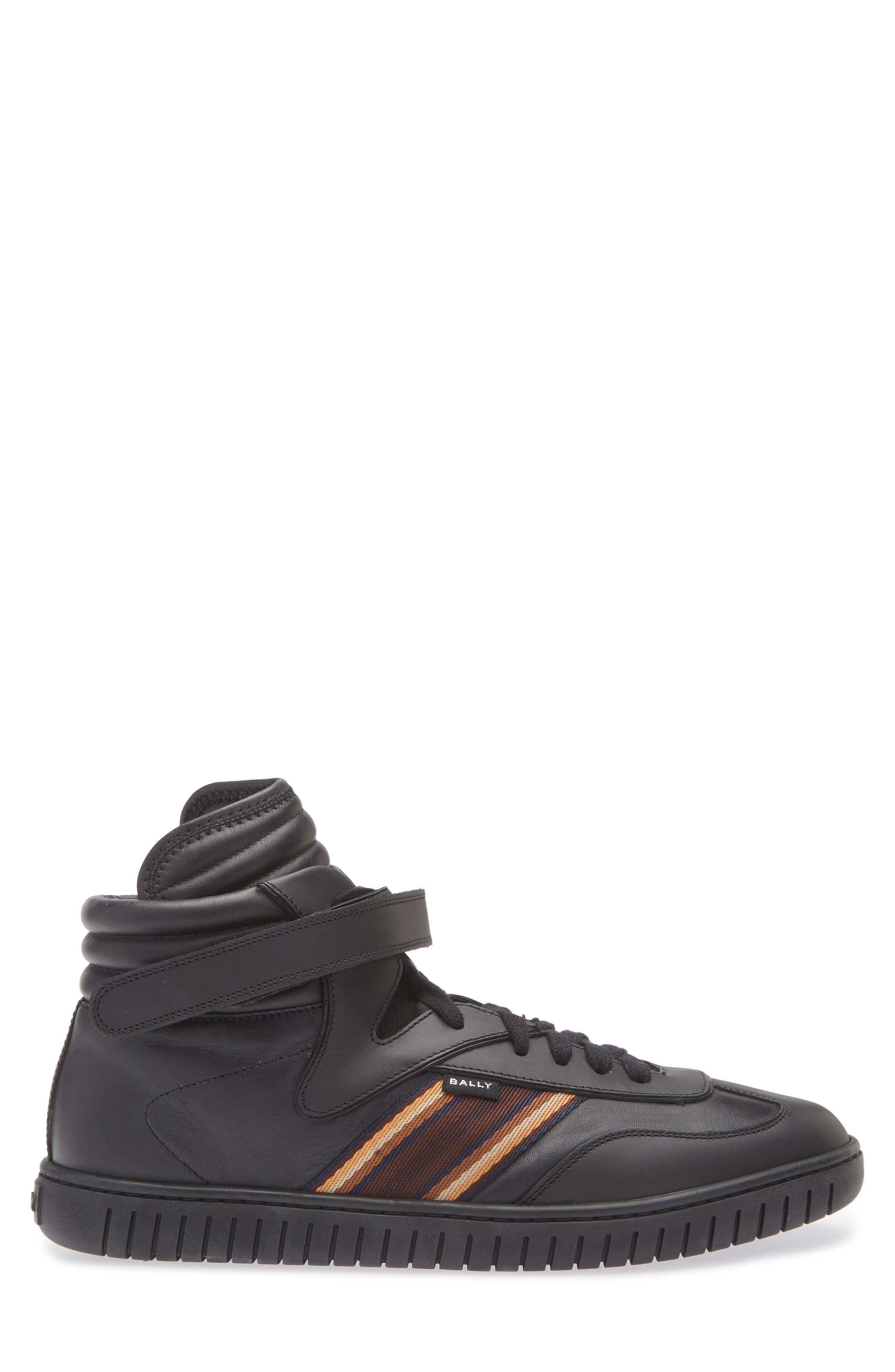 Parrel High Top Sneaker, Alternate, color, BLACK