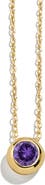 BaubleBar 18k Gold Plated Birthstone Pendant Necklace