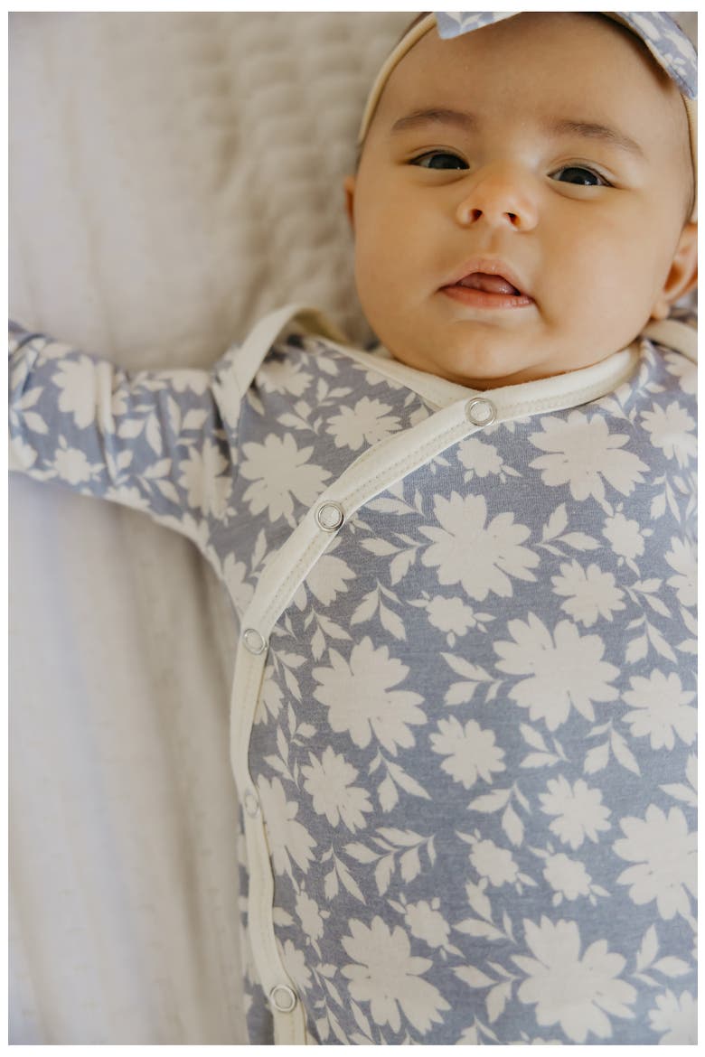 Zella Newborn Knotted Gown, Alternate, color, LACIE