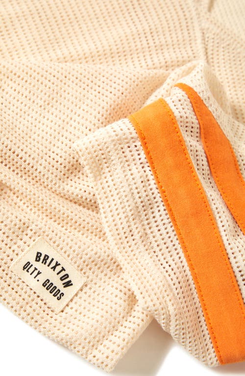 Brixton Varsity Mesh Football T-shirt In Whitecap