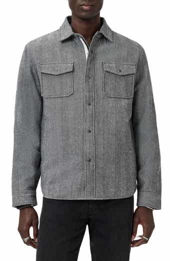 John Varvatos Jameson Herringbone Snap Jacket