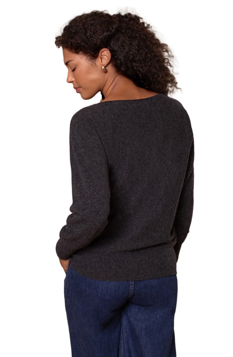 Celtic & Co. Geelong Slash Neck Sweater, Alternate, color, Charcoal