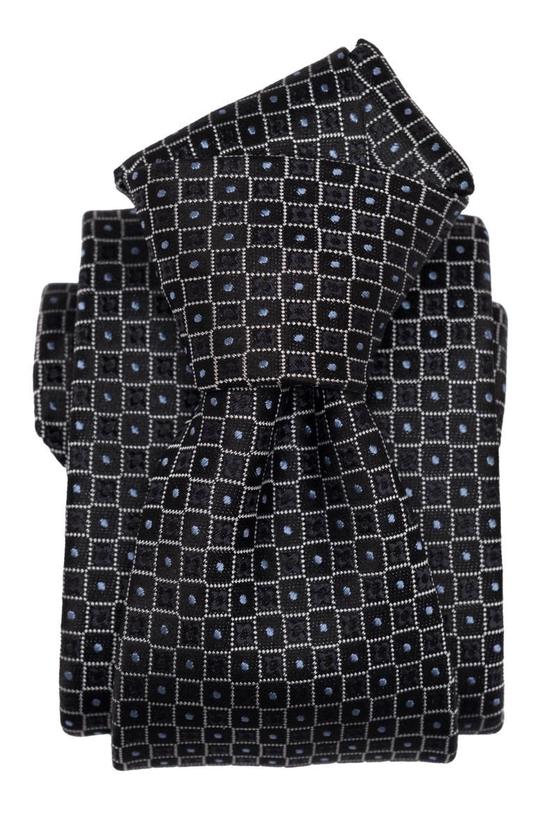 Ravenna - Silk Jacquard Tie for Men, Alternate, color, Black