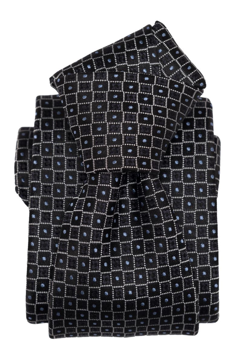Elizabetta Ravenna - Silk Jacquard Tie for Men, Alternate, color, Black