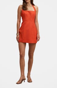 Ever New Stevie Halter Linen Minidress