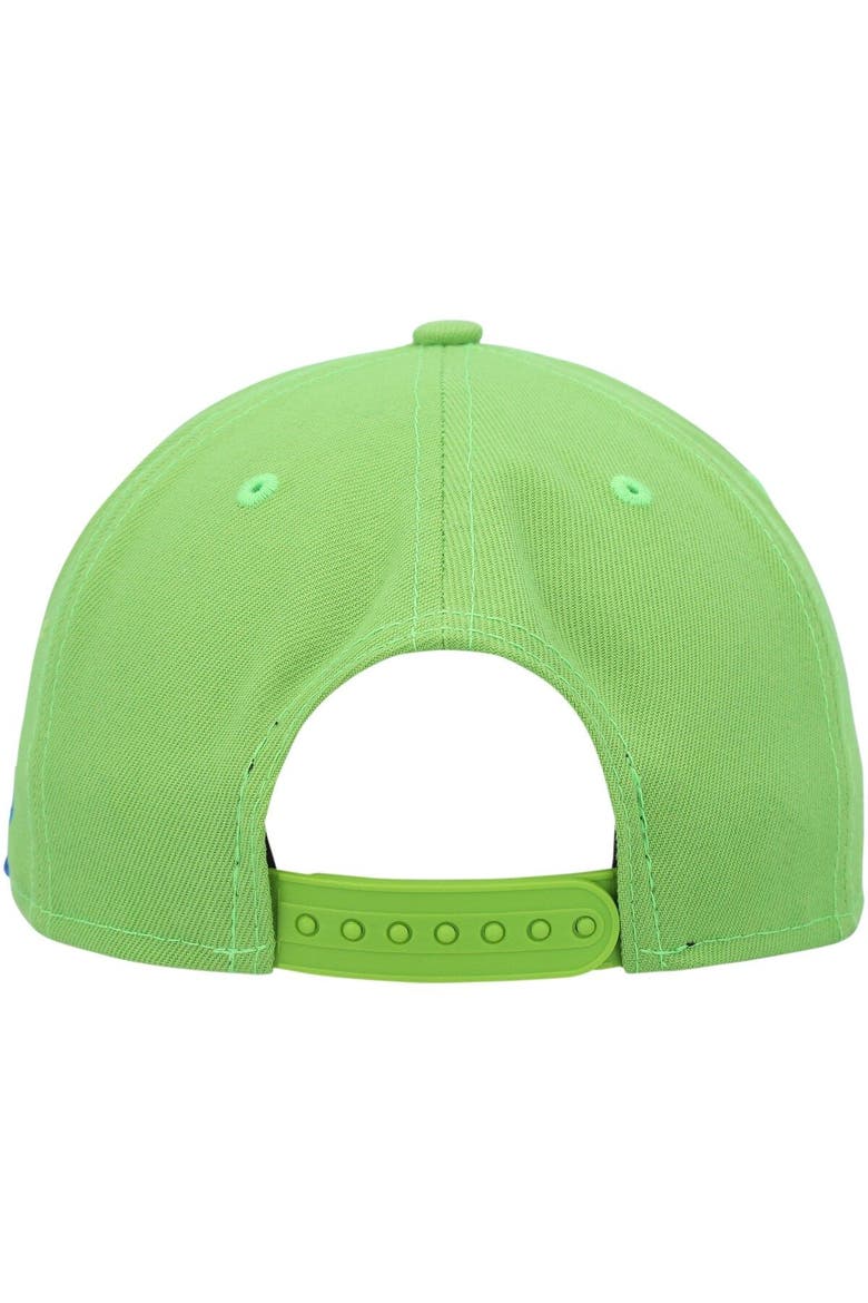 Men's New Era Rave Green Seattle Sounders FC Script Golfer Adjustable Hat, Alternate, color, Green