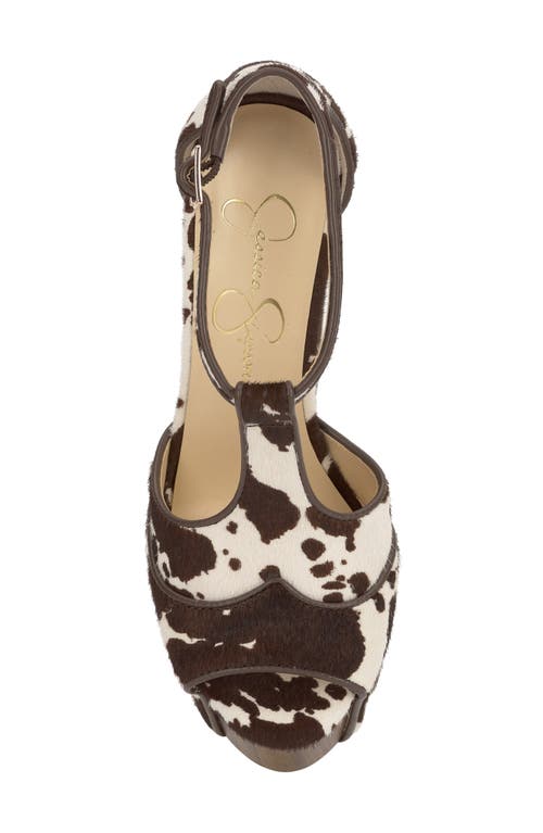 Jessica Simpson Dany Ankle Strap Peep Toe Platform Sandal In Brown