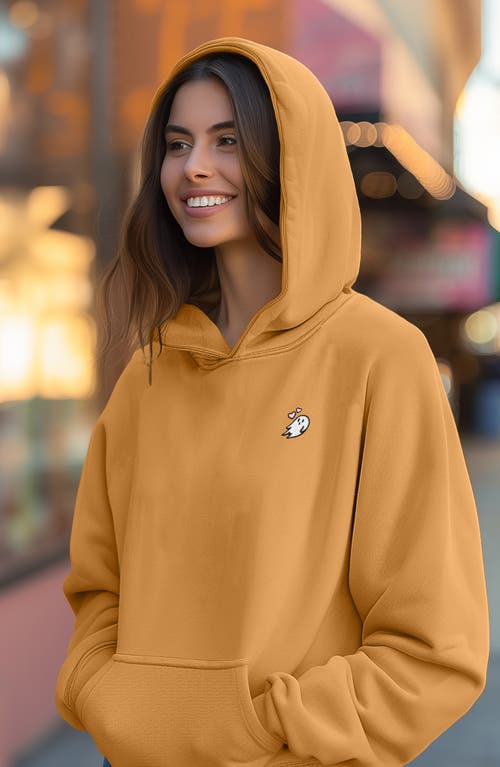 Dalix Womens Heartly Ghost Midweight Fleece Relaxed Hooded Sweatshirt