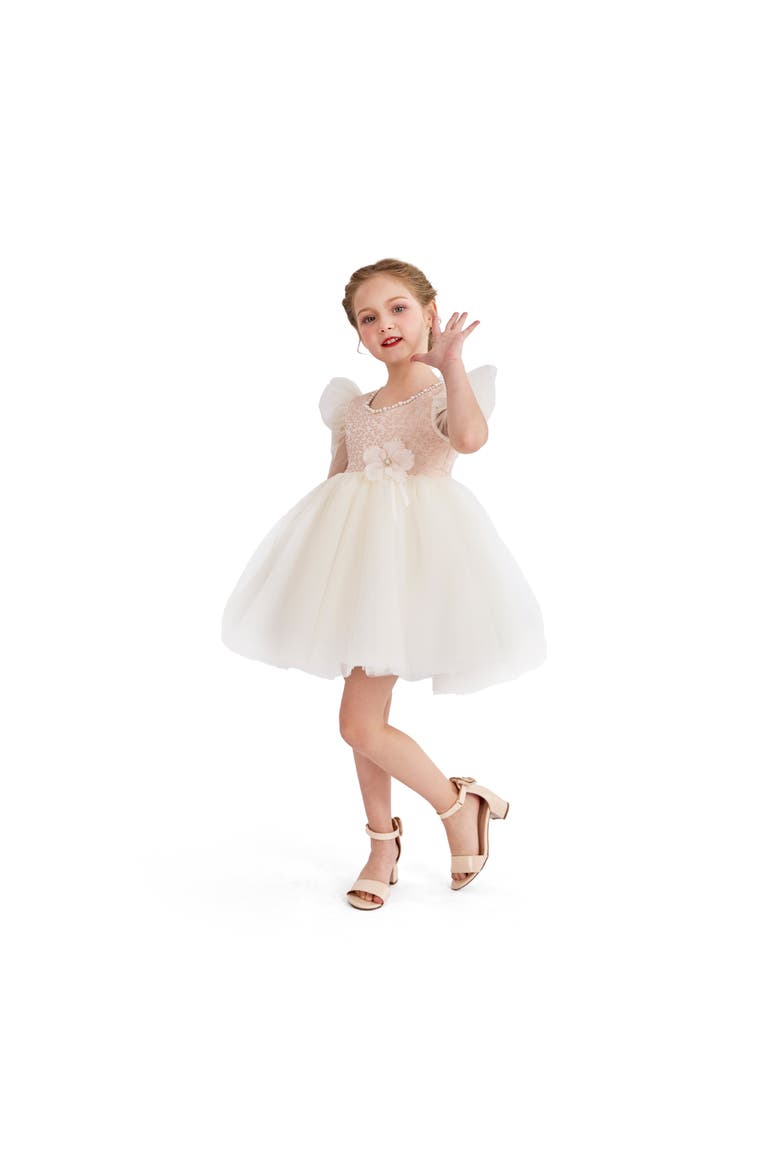 Puff Bloom Tulle Dress, Alternate, color, Pink