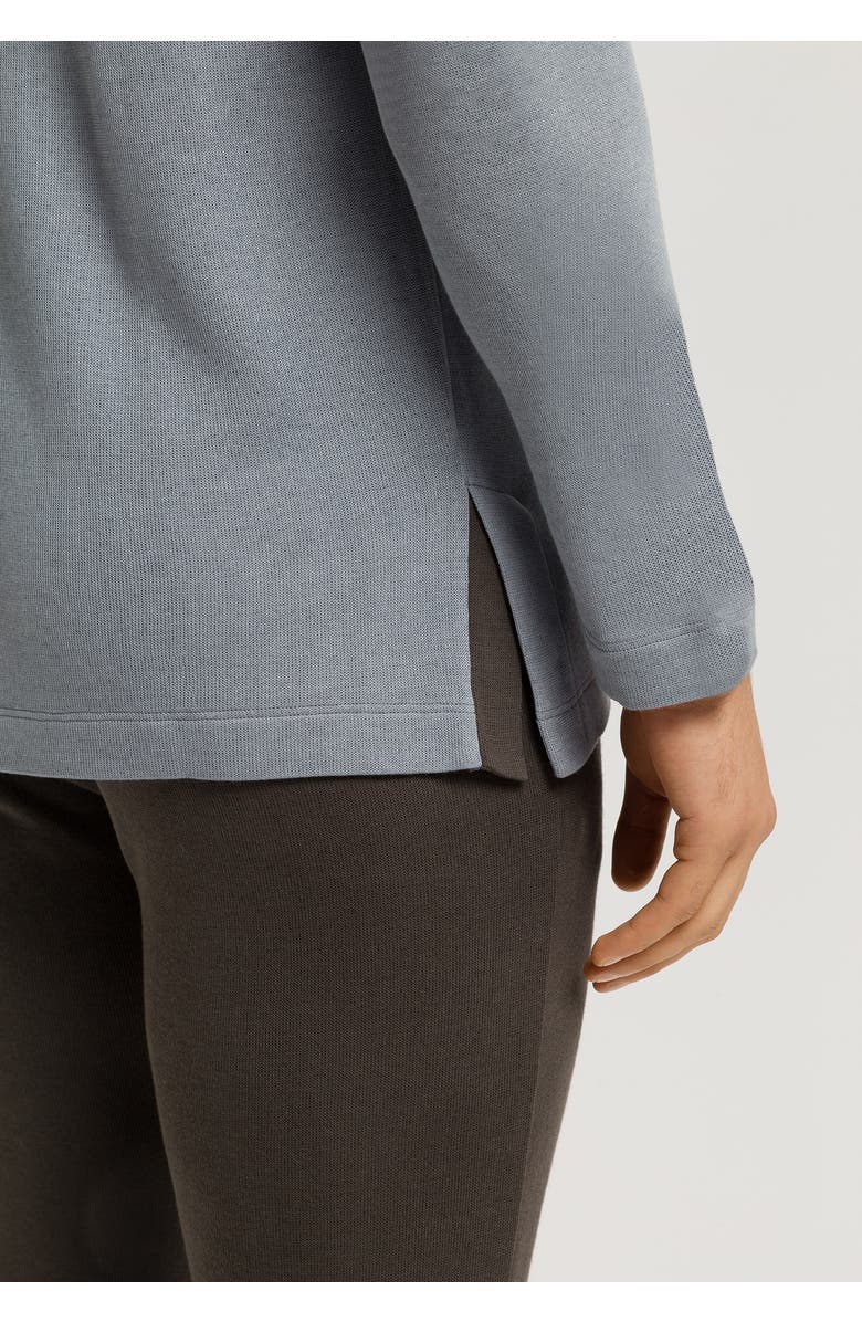 Hanro Woolen Comfort Tencel And Cashmere Top, Alternate, color, Cliff Grey