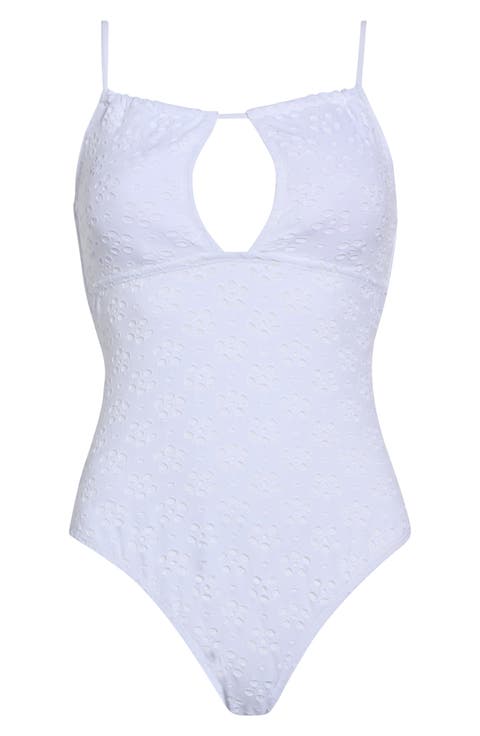 Eyelet Cutout One-Piece Swimsuit