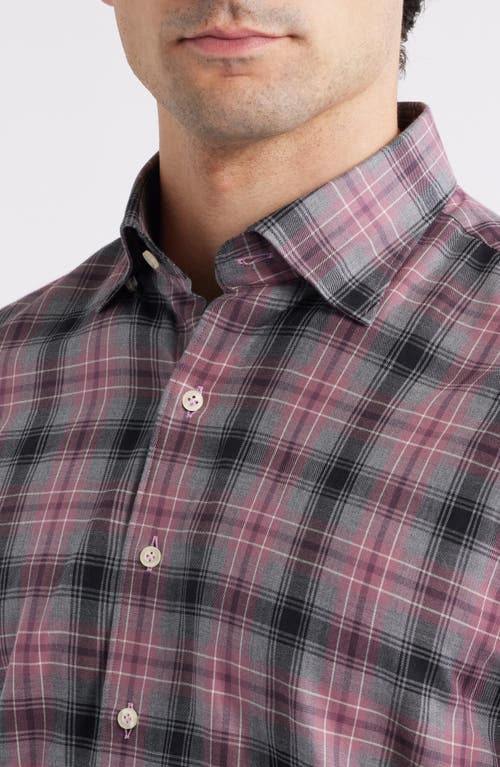 Johnnie-o Angelos Plaid Cotton Button-up Shirt In Pink