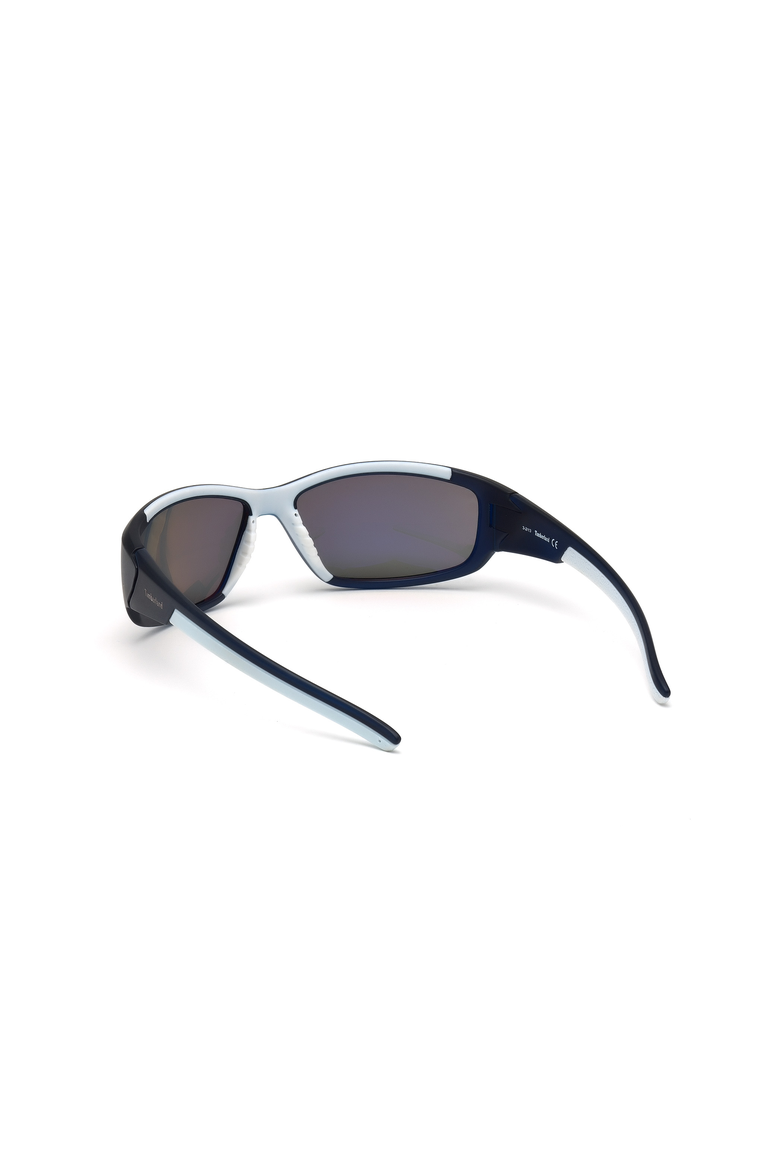 Wide Wraparound Sport Polarized Sunglasses, Alternate, color, Matte Blue / Smoke