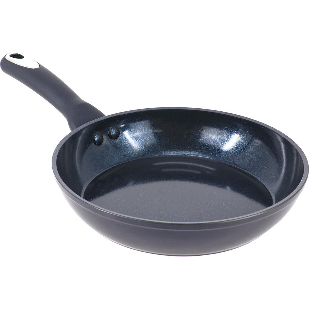 Oster Hawke 9.5 Inch Ceramic Nonstick Aluminum Frying Pan In Dark Blue In Black