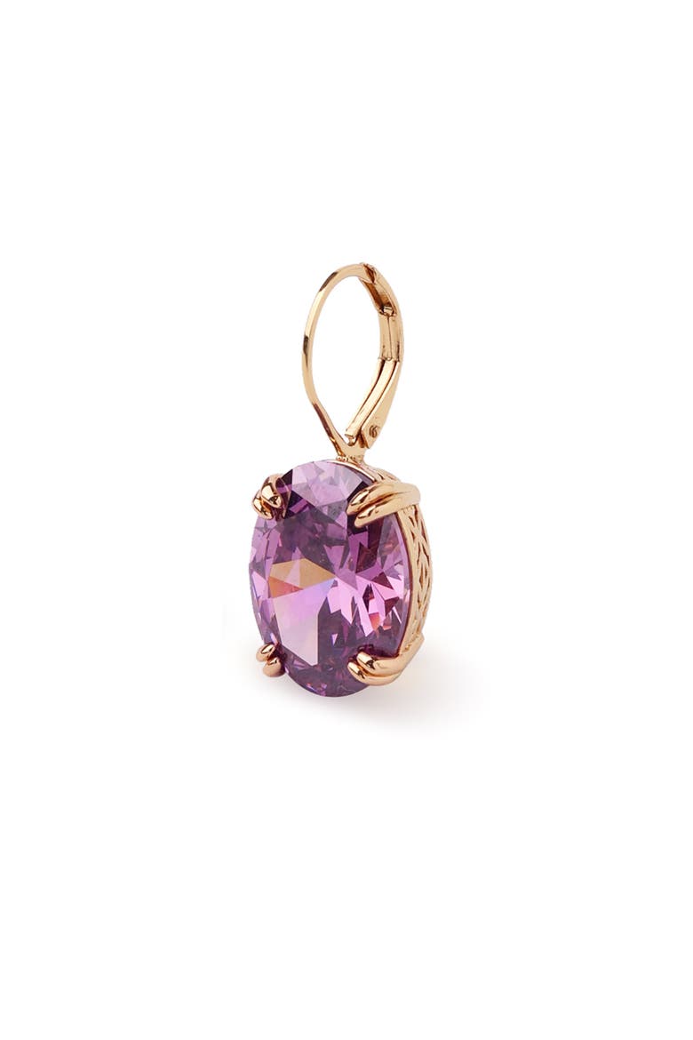 Grape Glow Earrings, Alternate, color, Purple & Gold