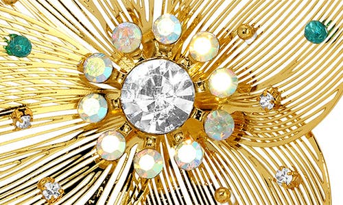 Eye Candy Los Angeles Nora Mesh Flower Stud Earrings In Gold