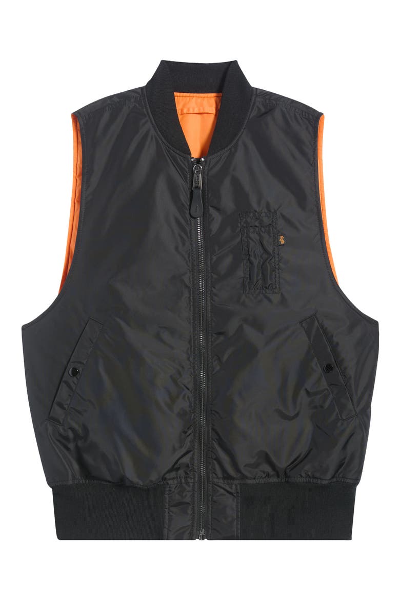 MA-1 Vest, Main, color, BLACK