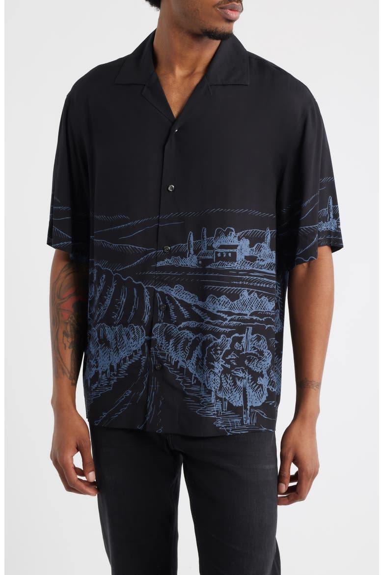 Espino Camp Shirt, Main, color, BLACK