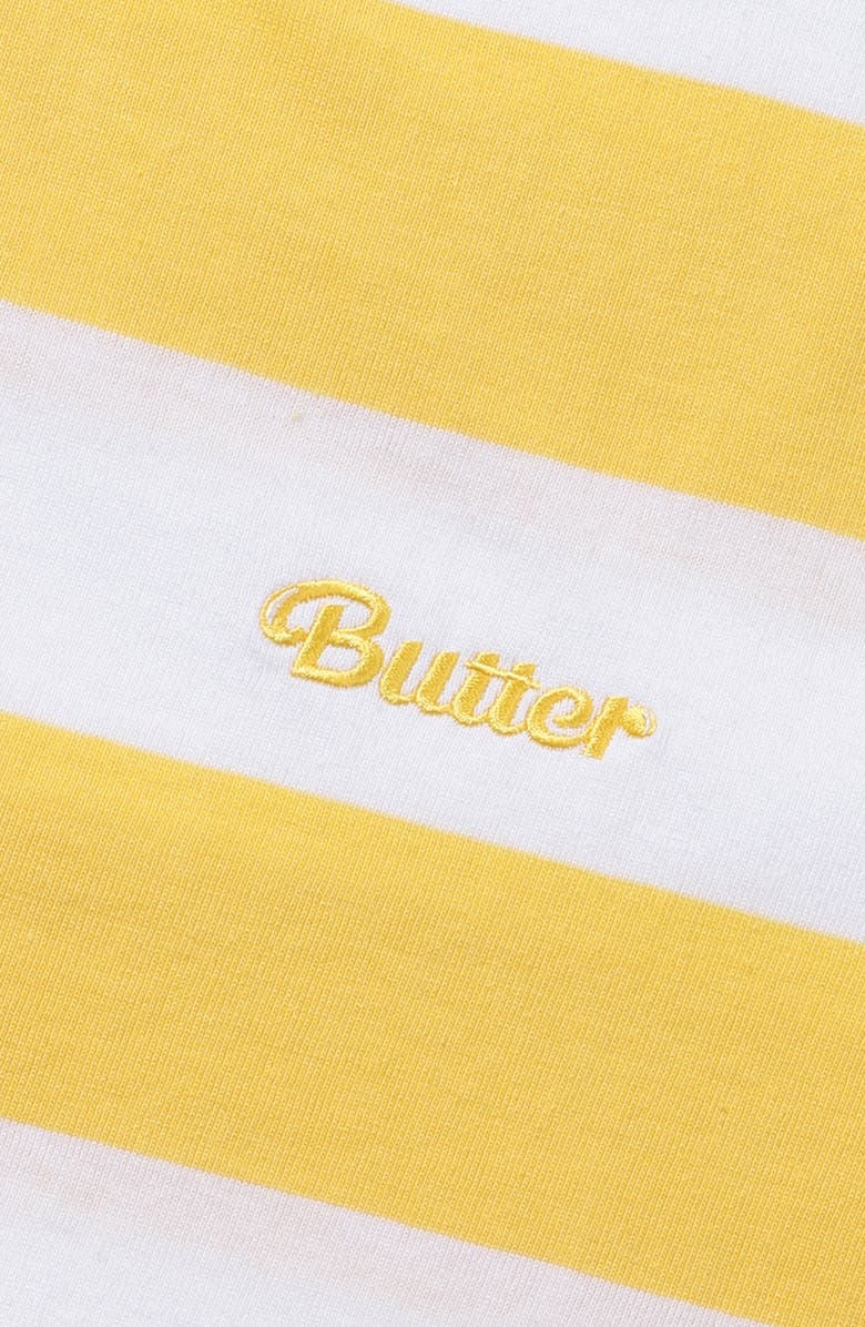 BTS THEMED MERCH Gender Inclusive Butter Striped Short Sleeve T-Shirt, Alternate, color,