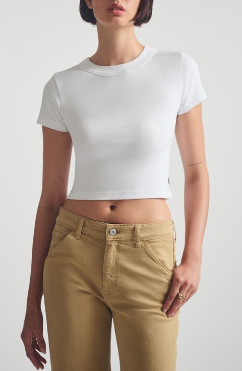 Crop Rib T-Shirt
