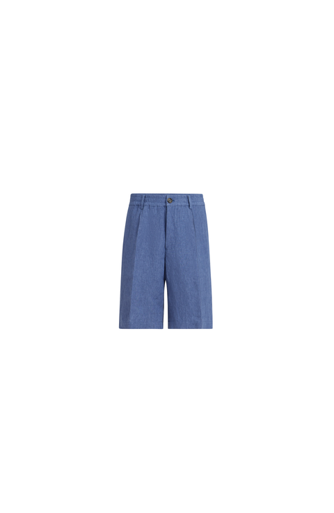 Délavé linen Bermuda shorts