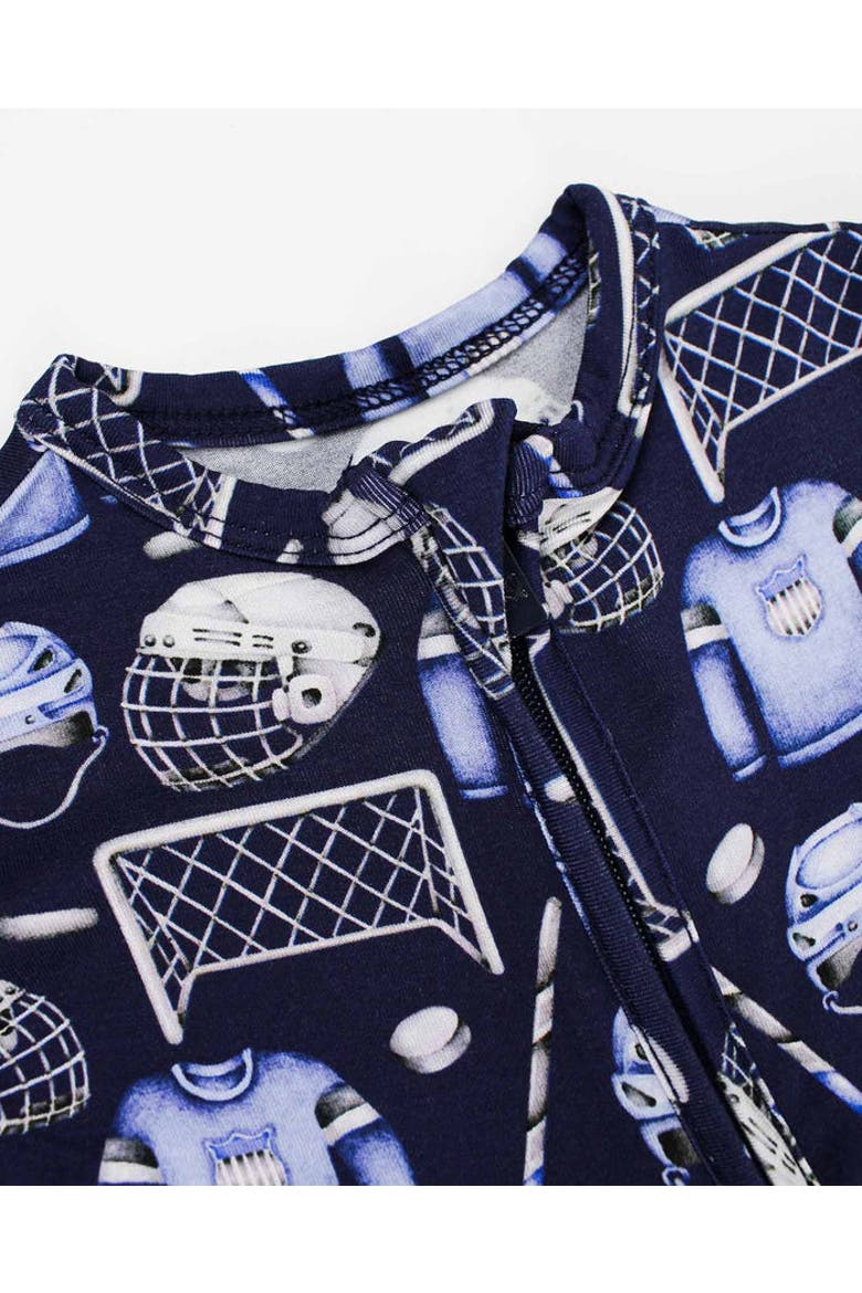 baby pajamas romper, Alternate, color, Navy Blue